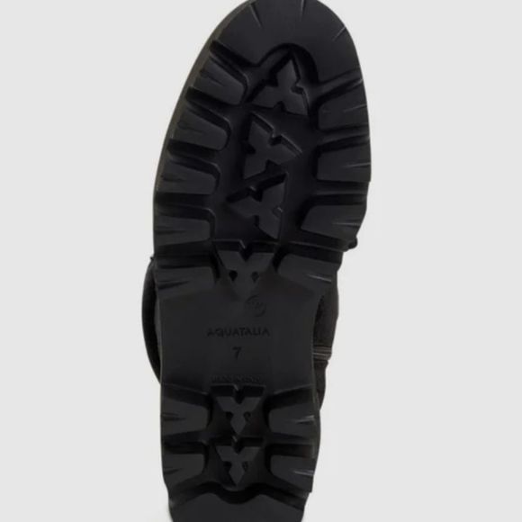 Aquatalia Alyssa Water Resistant Genuine Shearling Boot- Midnight Brown/Black - Picture 4 of 12